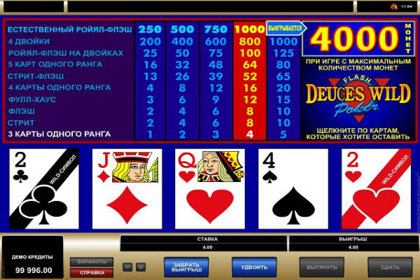  deuces wild poker im casino Playfortuna