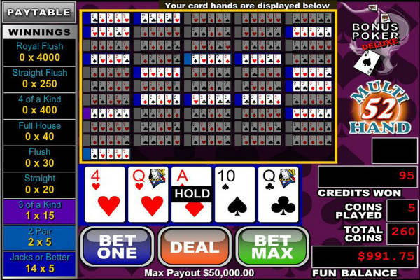 Multihand Poker: Bonus Deluxe