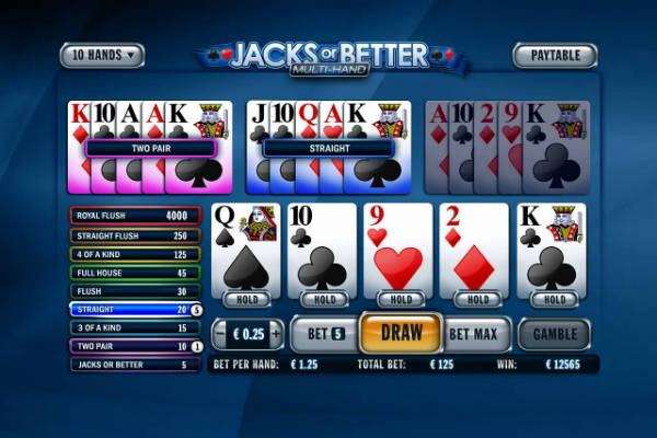 multihand poker jacks or better im casino Playfortuna