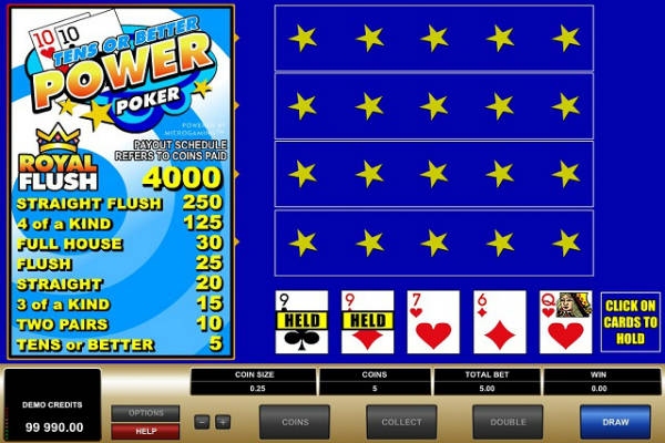 spiele tens or better power poker