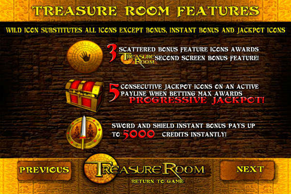 treasure room im Playfortuna casino