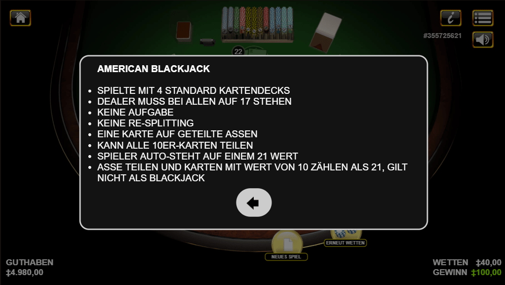american blackjack spielautomat