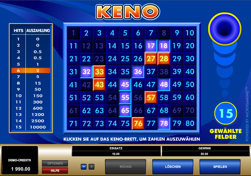 Keno 4 Spielautomat