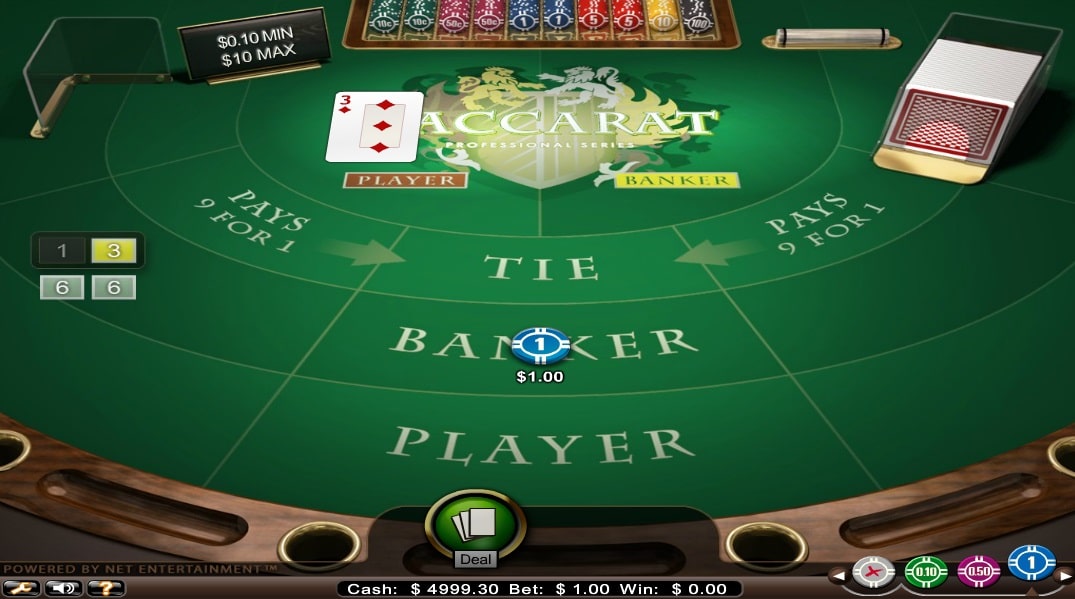 baccarat professional series low