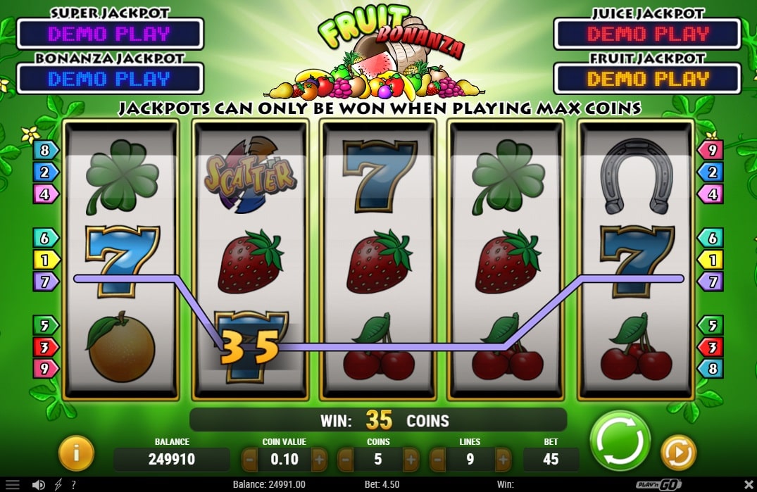 fruit bonanza spielautomat